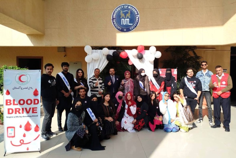 PRCS RBDC Hosts Successful Blood Donation Camp at NUML Rawalpindi