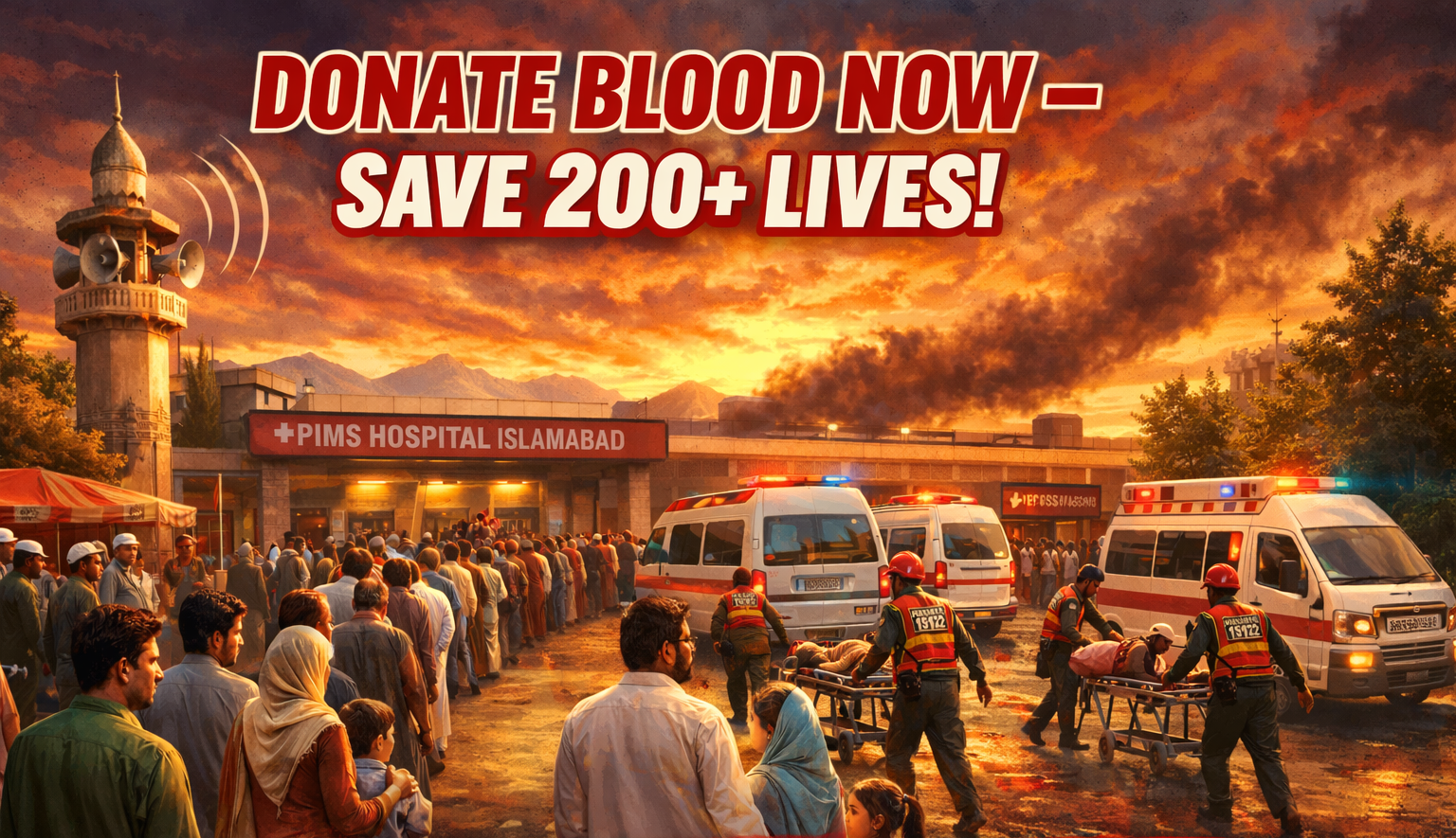 Islamabad Blast Sparks Urgent Blood Donation Appeal at PIMS Hospital